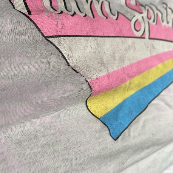 Urban Nation Palm Springs pink distressed style lightweight t-shirt top - Picture 10 of 10